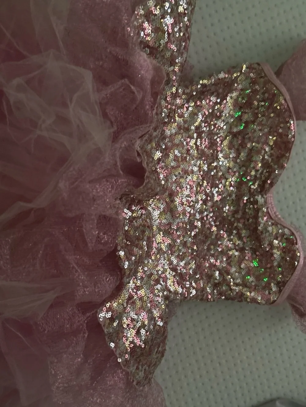 Pink Sequin Tutu Dress Kids Costume